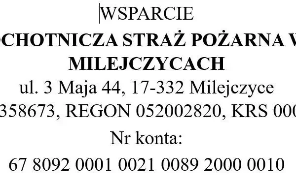Pożar w Kościukowiczach: zerwana linia energetyczna przyczyną zapłonu drzewa i trawy