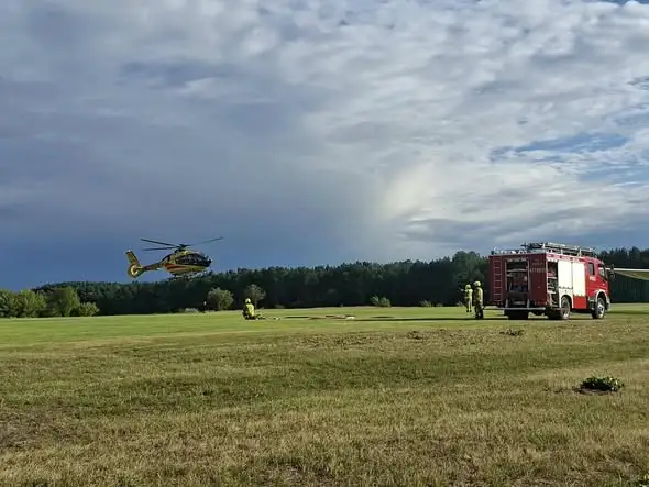 Wypadek w Mielniku: interwencja OSP i lądowanie śmigłowca LPR