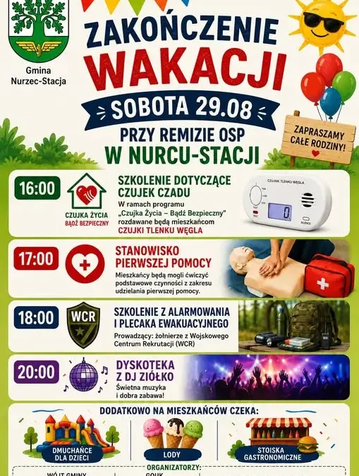 Festyn Zakończenie Wakacji w Nurcu-Stacji – atrakcje dla całej rodziny