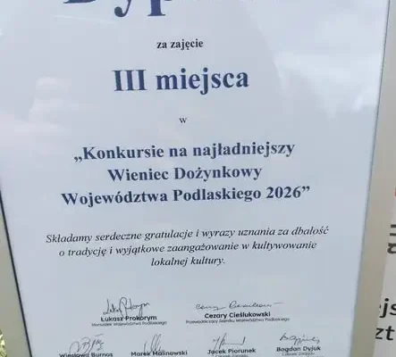 Dożynki Wojewódzkie w Dołubowie: wieniec z Gminy Siemiatycze na podium
