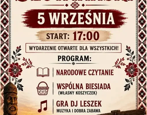 Wieczór słowiański w Dziadkowicach – zakończenie lata z Narodowym Czytaniem