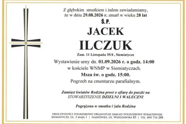 Odszedł Jacek Ilczuk – były piłkarz MKS Mielnik. Miał 28 lat