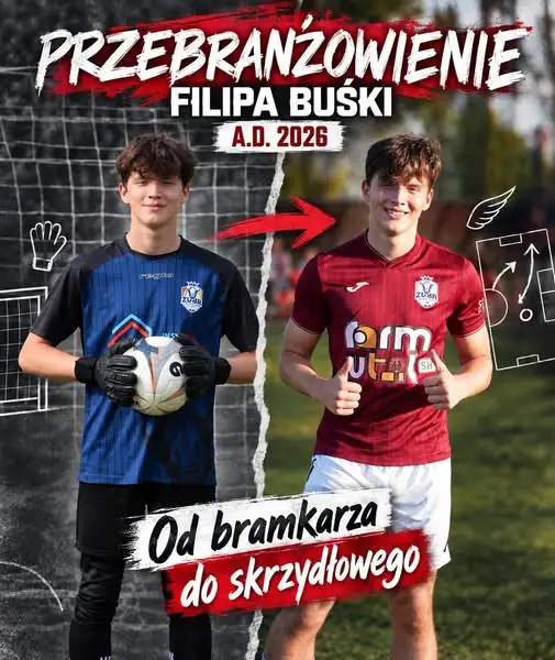Nietypowa sytuacja w meczu z Narewką: bramkarz zagrał w polu, a stoper w bramce