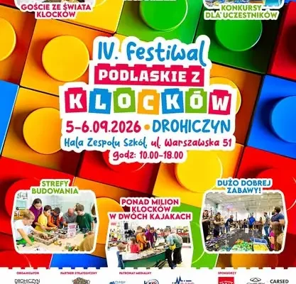 Weekend z klockami w Drohiczynie: IV Festiwal Podlaskie z Klocków już 5-6 września