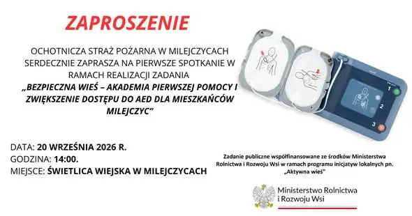 Milejczyce: strażacy uczą pierwszej pomocy i obsługi AED