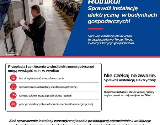 Bezpieczna instalacja elektryczna w gospodarstwie – PGE Dystrybucja edukuje rolników
