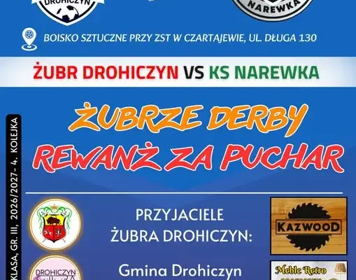 Przyjaciele Żubra Drohiczyn szukają rewanżu. W niedzielę zmierzą się z KS Narewka