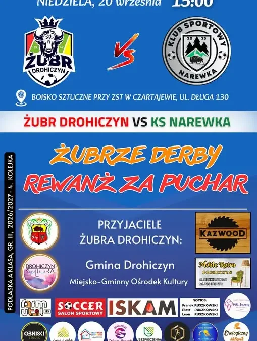 Przyjaciele Żubra Drohiczyn szukają rewanżu. W niedzielę zmierzą się z KS Narewka