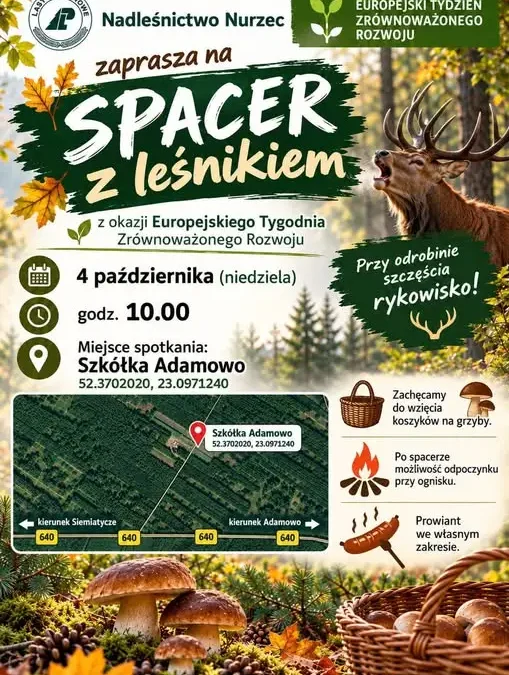 Spacer z leśnikiem w Szkółce Leśnej w Adamowie – 4 października