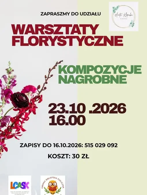 Warsztaty florystyczne w Dziadkowicach – własnoręczne kompozycje nagrobne