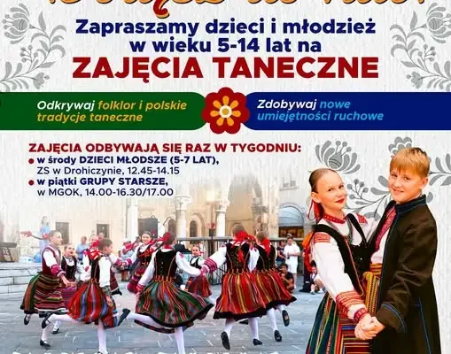 Klub Tańców Polskich „Krajka” w Drohiczynie zaprasza dzieci i młodzież na zajęcia