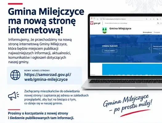 Gmina Milejczyce z nową stroną internetową w systemie samorządowym