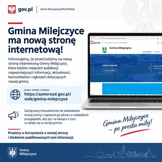 Gmina Milejczyce z nową stroną internetową w systemie samorządowym
